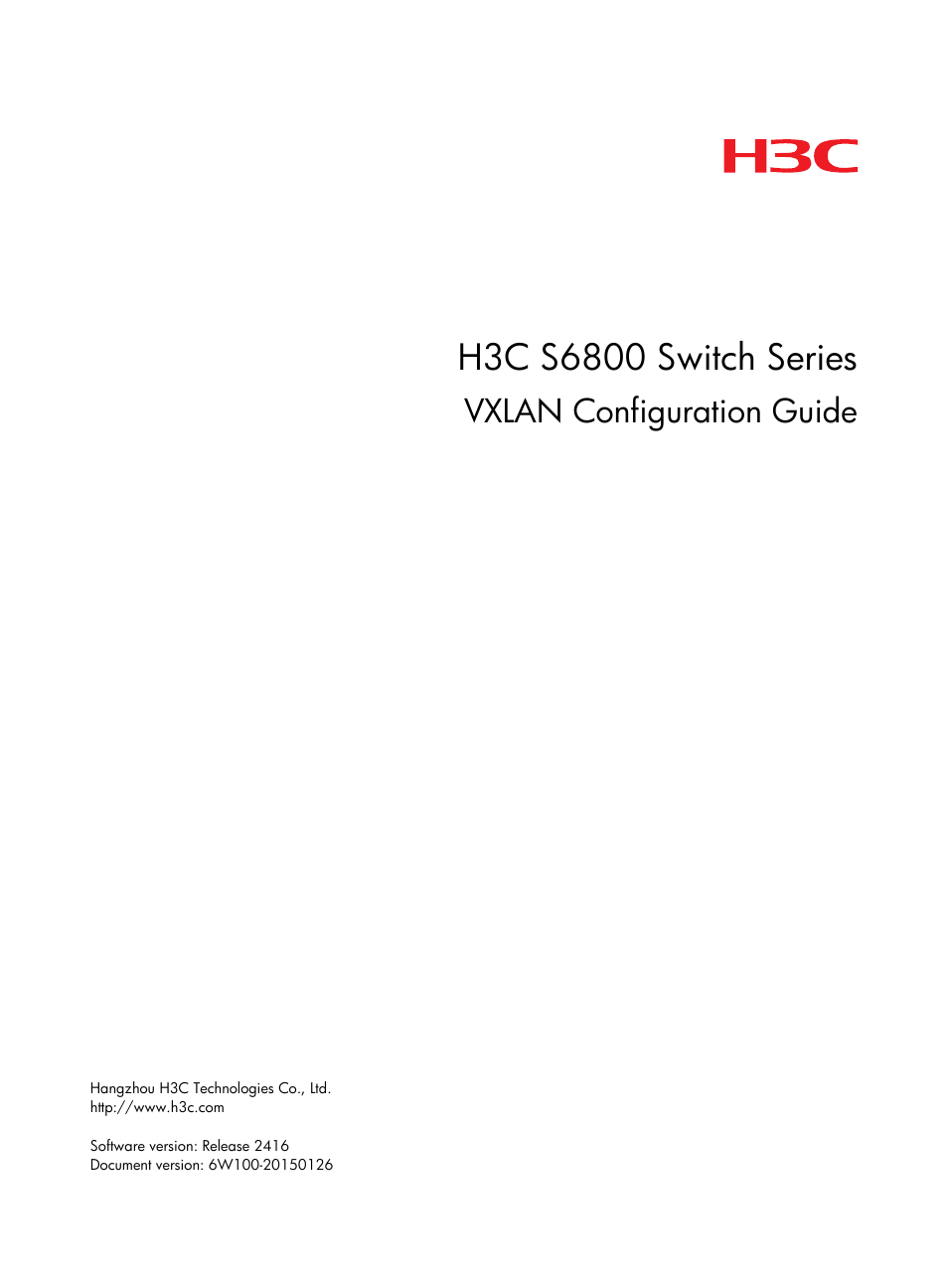 H3C Technologies H3C S6800 Series Switches User Manual | 85 pages