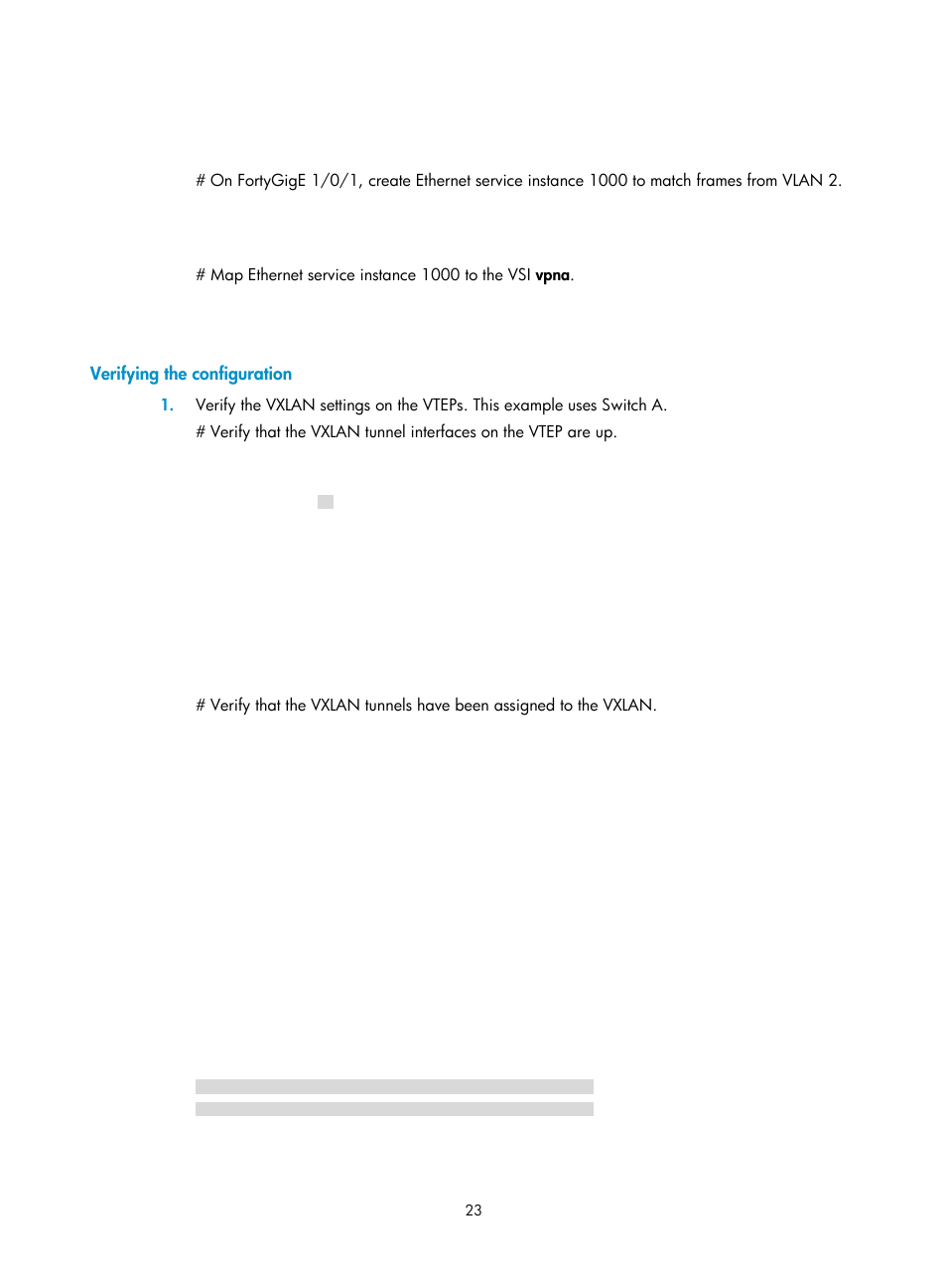 Verifying the configuration | H3C Technologies H3C S6800 Series Switches User Manual | Page 31 / 85