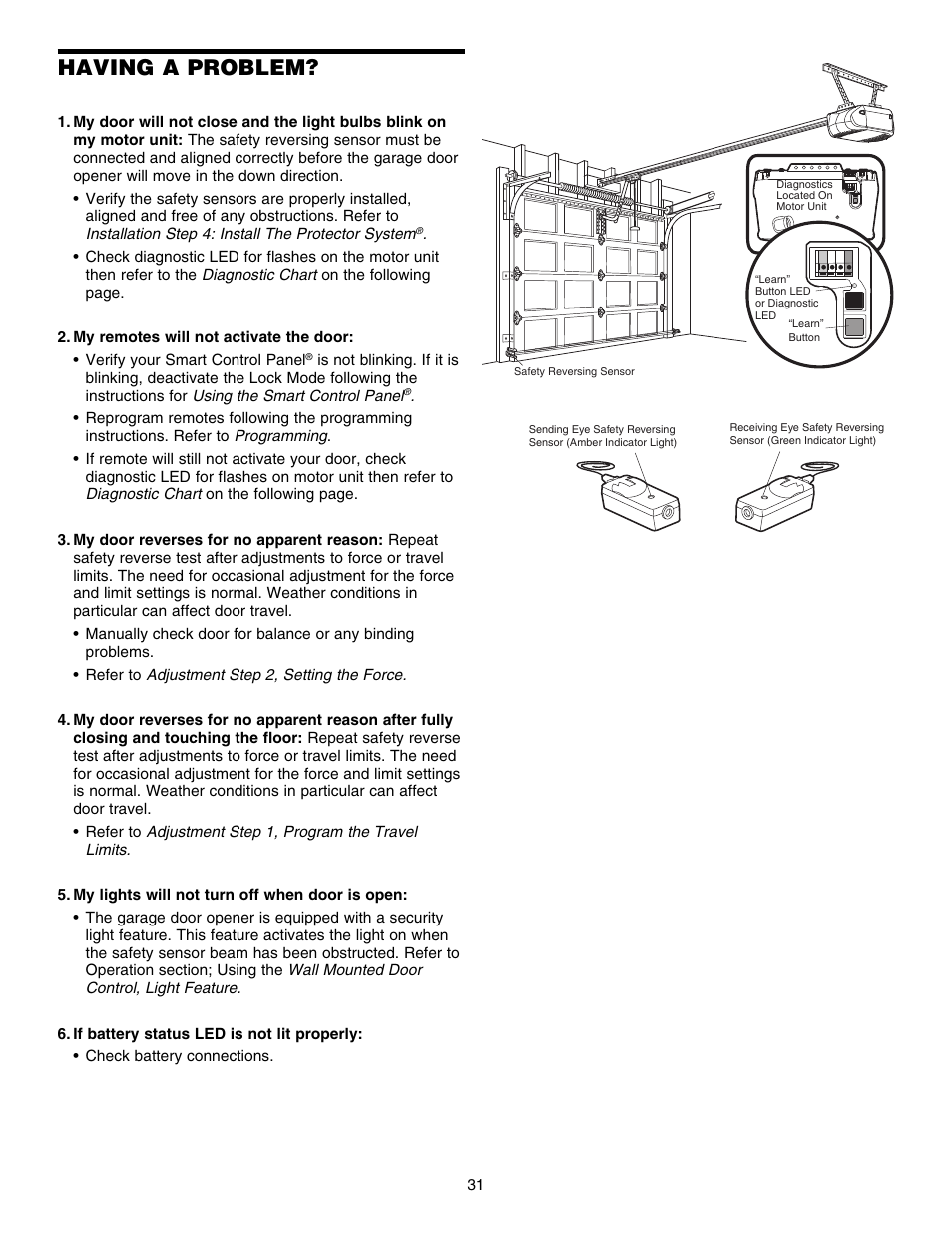 Having a problem | Chamberlain ELITE 3840 User Manual | Page 31 / 40