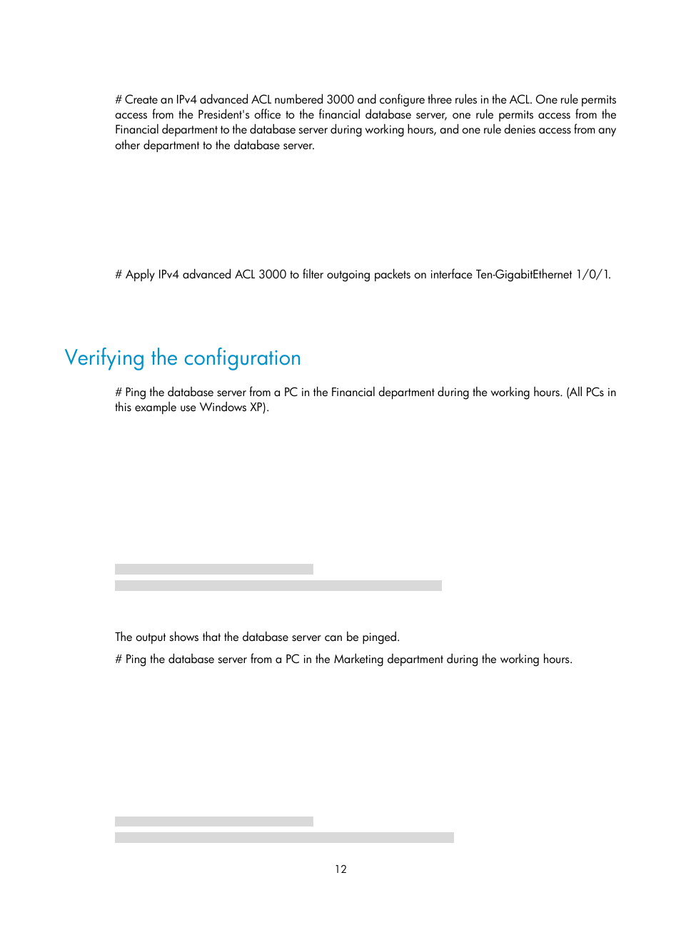 Verifying the configuration | H3C Technologies H3C S6300 Series Switches User Manual | Page 22 / 111