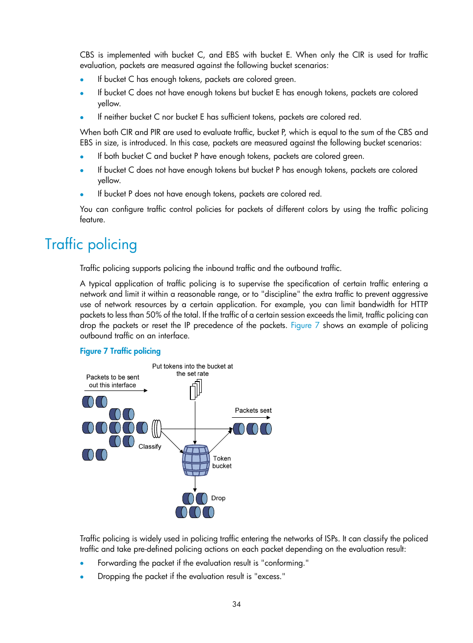 Traffic policing | H3C Technologies H3C S6300 Series Switches User Manual | Page 44 / 111