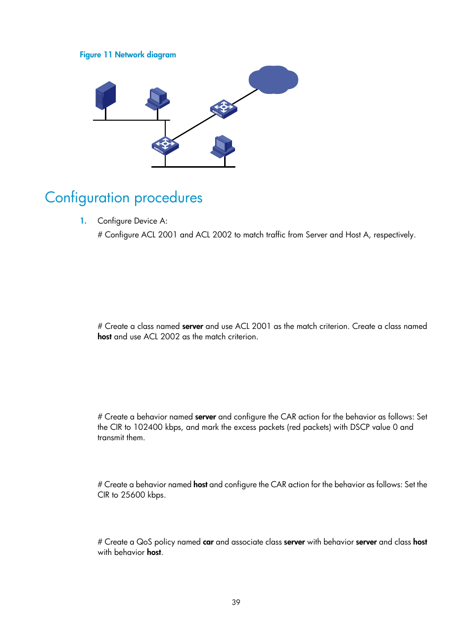 Configuration procedures | H3C Technologies H3C S6300 Series Switches User Manual | Page 49 / 111