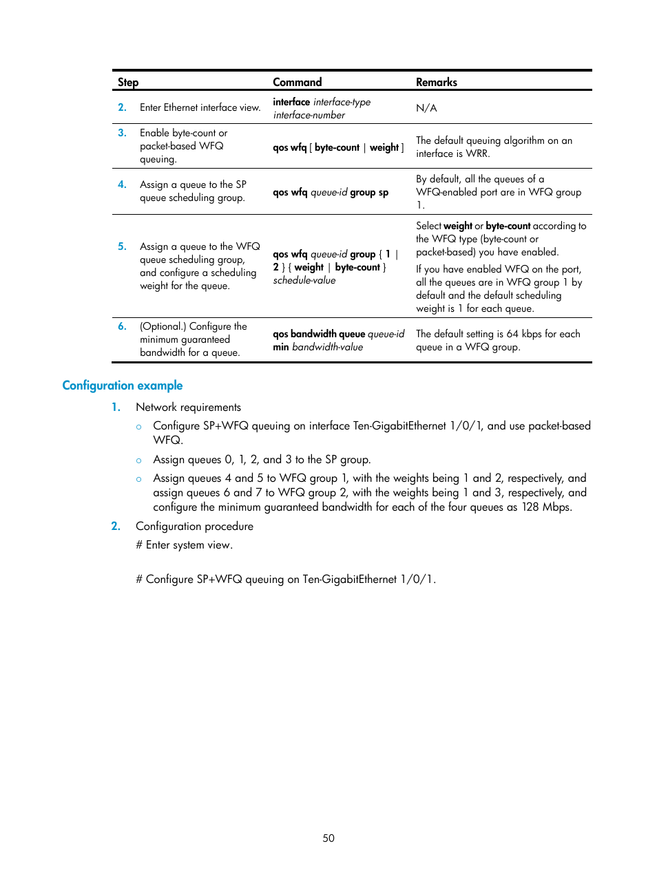 Configuration example | H3C Technologies H3C S6300 Series Switches User Manual | Page 60 / 111