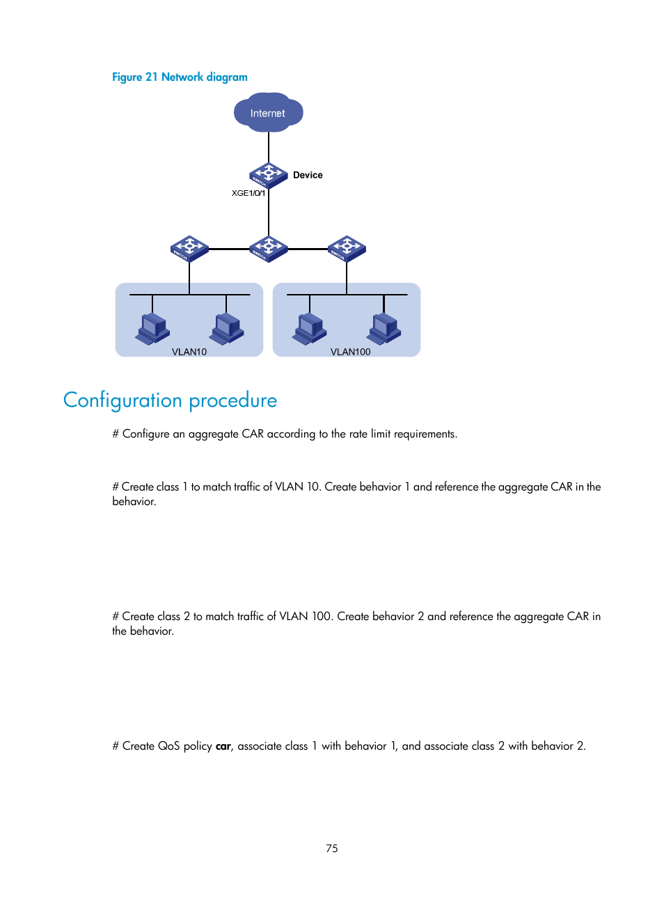 Configuration procedure | H3C Technologies H3C S6300 Series Switches User Manual | Page 85 / 111