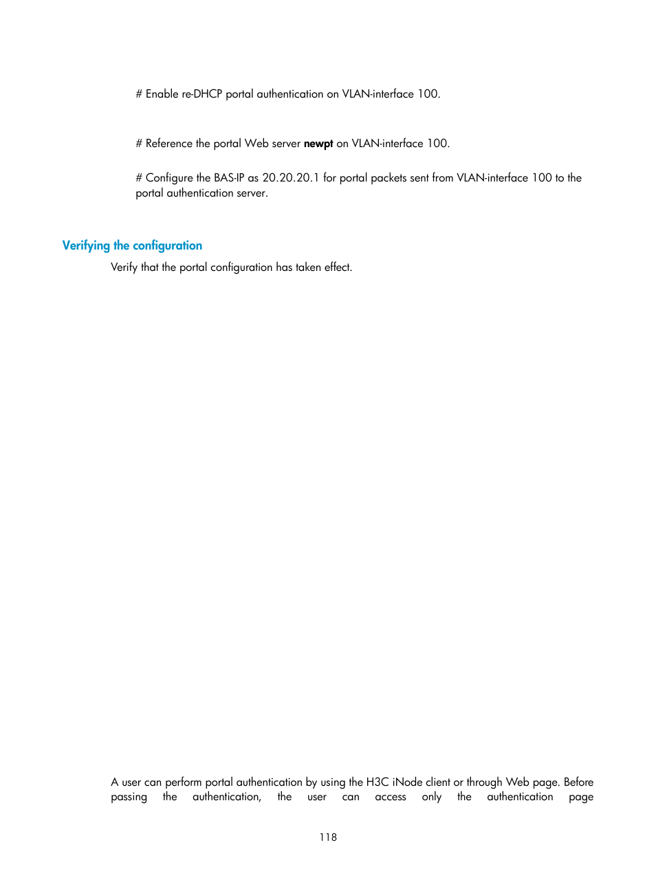 Verifying the configuration | H3C Technologies H3C S6300 Series Switches User Manual | Page 133 / 413