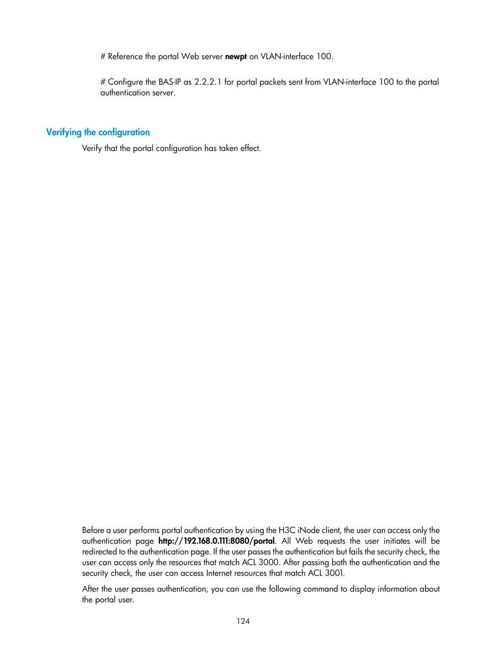 Verifying the configuration | H3C Technologies H3C S6300 Series Switches User Manual | Page 139 / 413