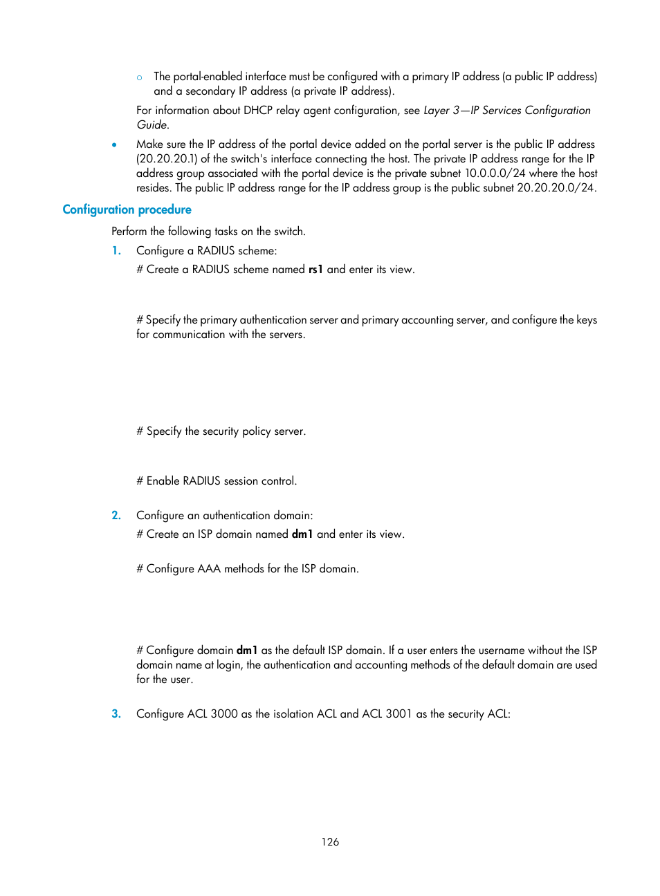 Configuration procedure | H3C Technologies H3C S6300 Series Switches User Manual | Page 141 / 413