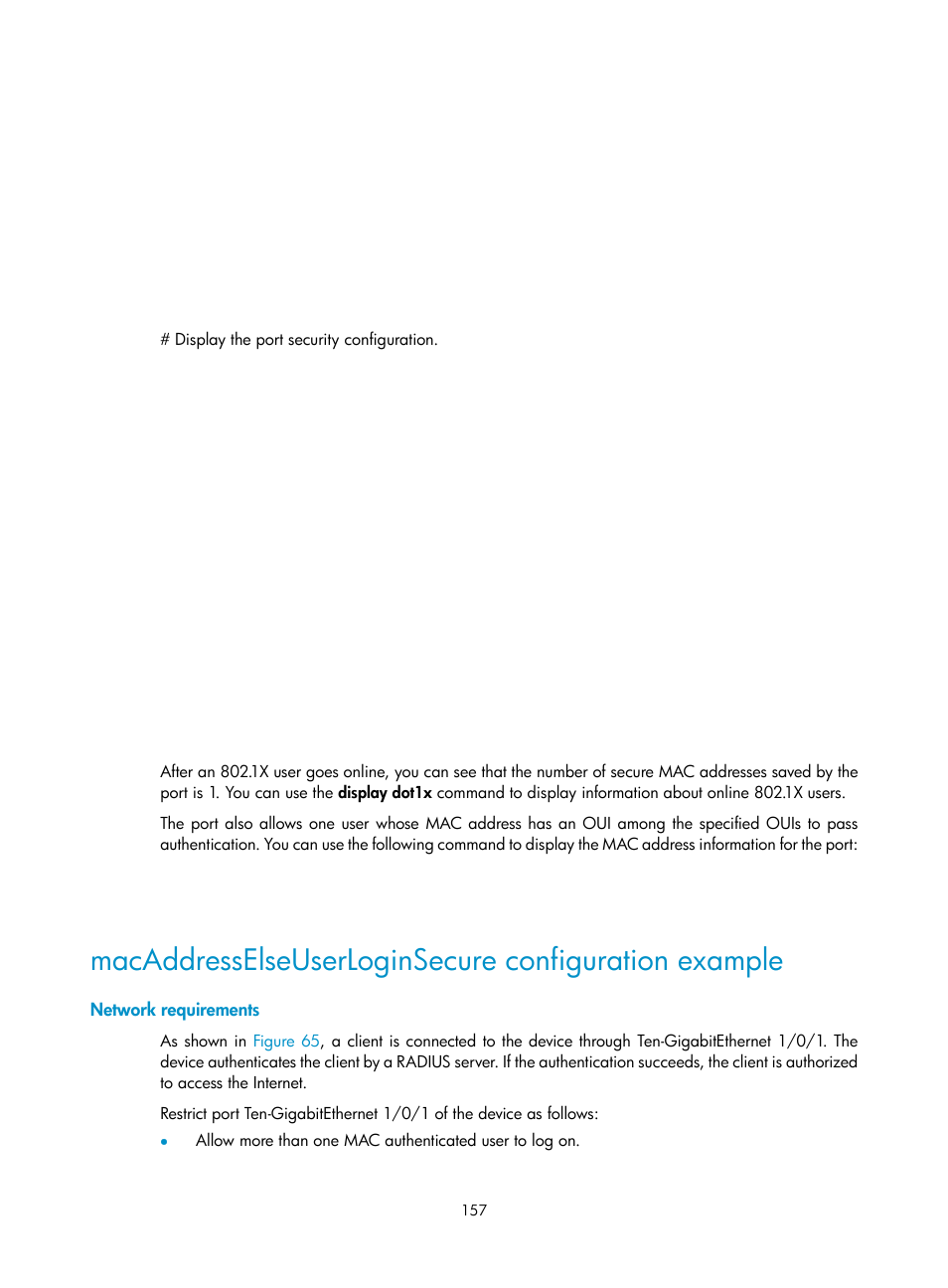 Network requirements | H3C Technologies H3C S6300 Series Switches User Manual | Page 172 / 413