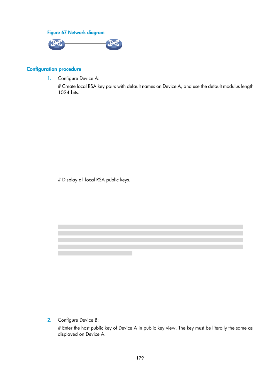 Configuration procedure, N in, Figure 67 | H3C Technologies H3C S6300 Series Switches User Manual | Page 194 / 413