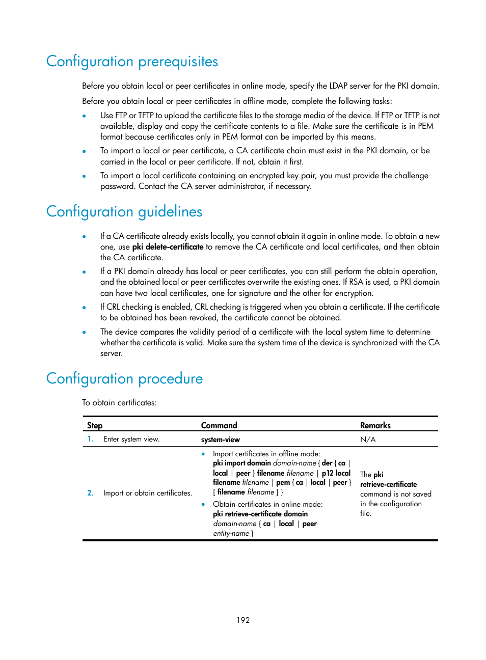 Configuration prerequisites, Configuration guidelines, Configuration procedure | H3C Technologies H3C S6300 Series Switches User Manual | Page 207 / 413