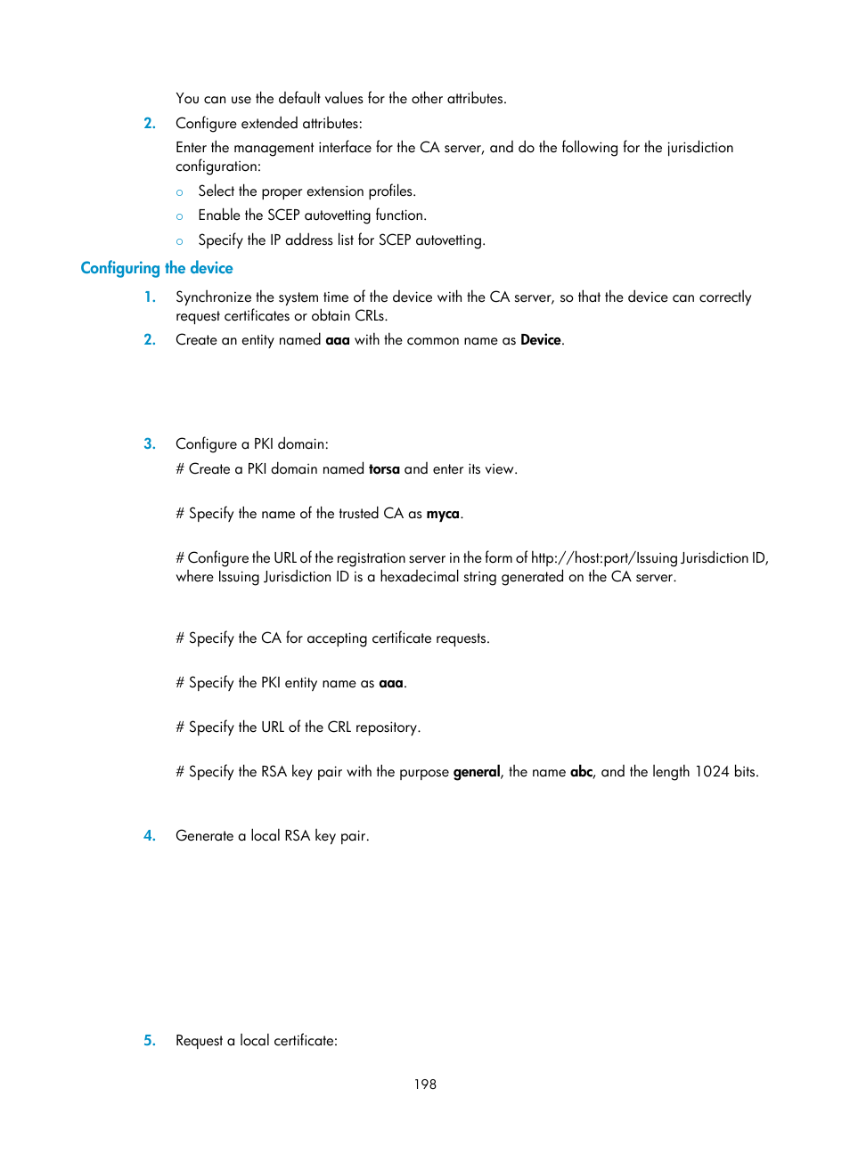 Configuring the device | H3C Technologies H3C S6300 Series Switches User Manual | Page 213 / 413