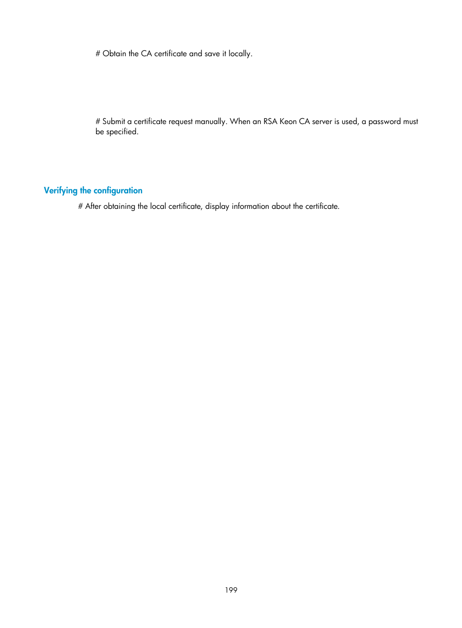 Verifying the configuration | H3C Technologies H3C S6300 Series Switches User Manual | Page 214 / 413