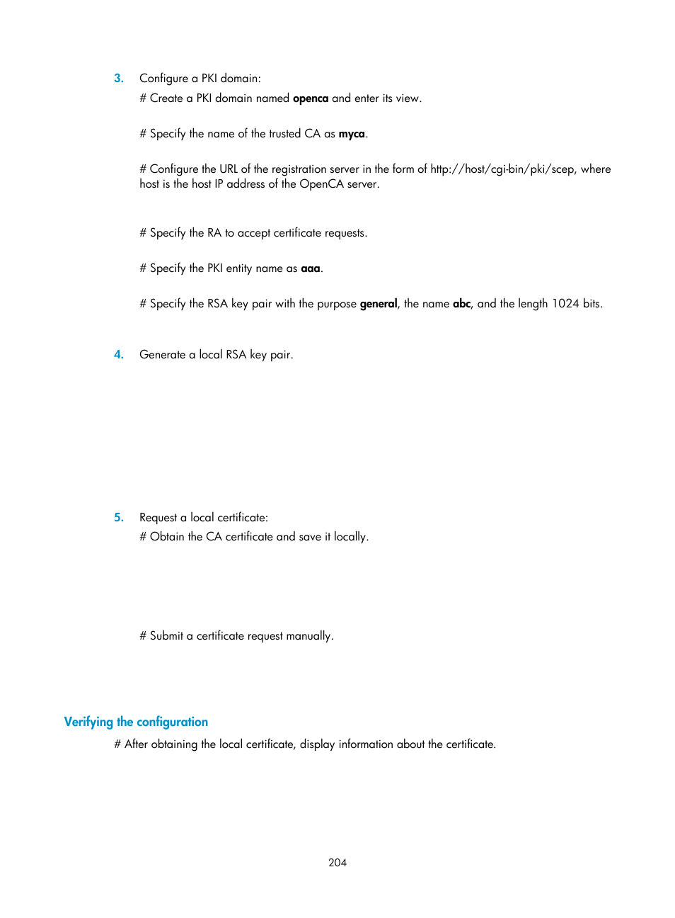 Verifying the configuration | H3C Technologies H3C S6300 Series Switches User Manual | Page 219 / 413