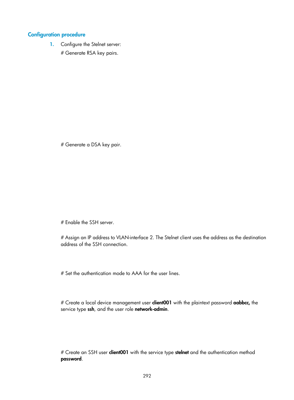 Configuration procedure | H3C Technologies H3C S6300 Series Switches User Manual | Page 307 / 413