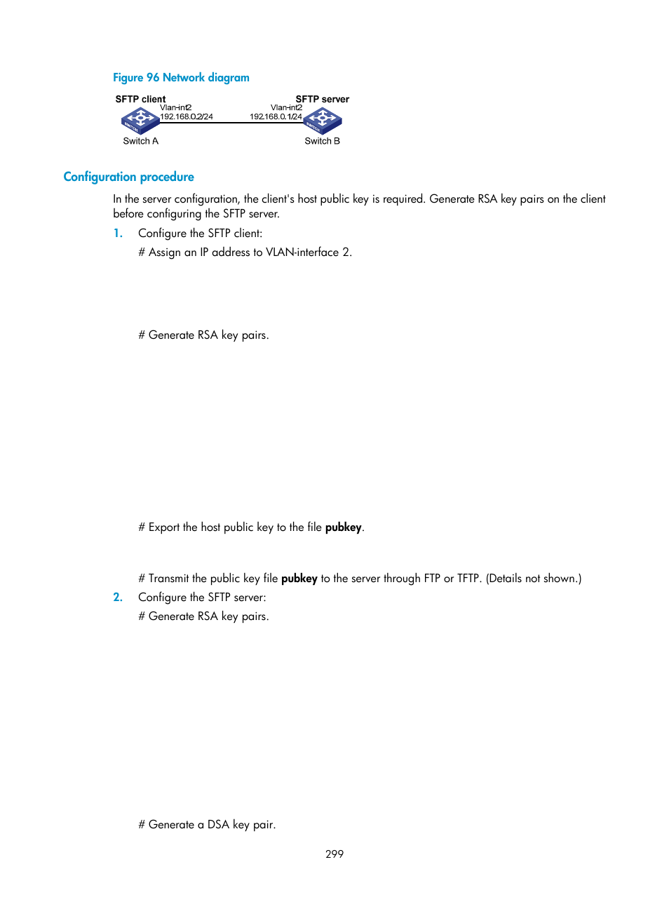 Configuration procedure, N in, Figure 96 | H3C Technologies H3C S6300 Series Switches User Manual | Page 314 / 413