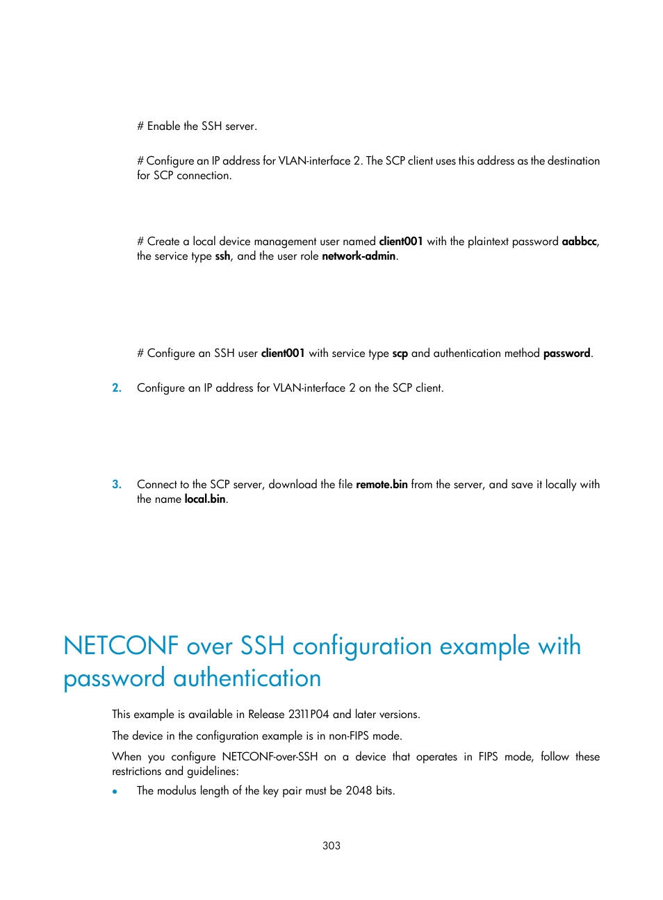 H3C Technologies H3C S6300 Series Switches User Manual | Page 318 / 413