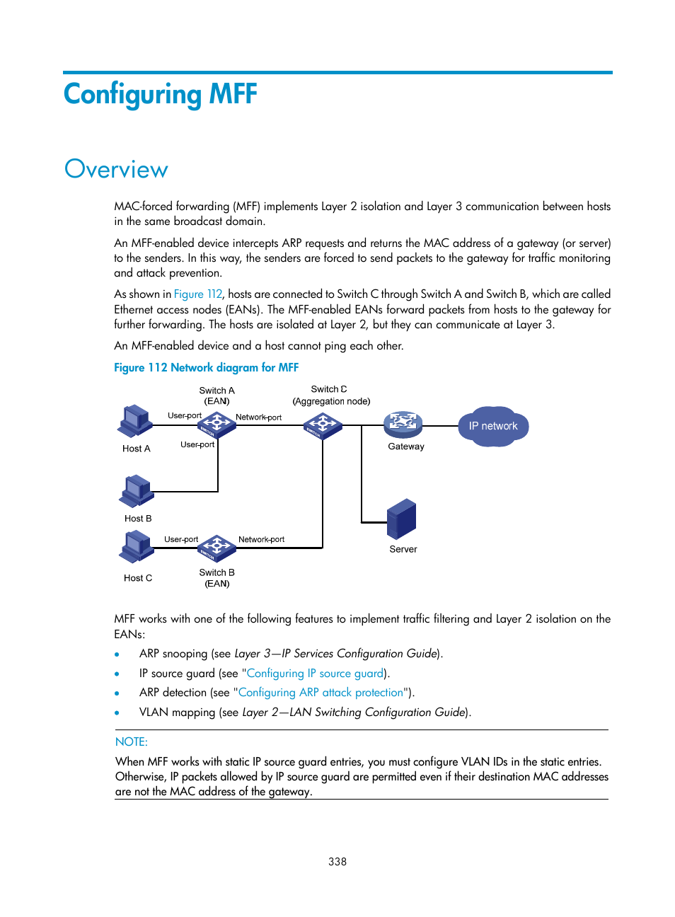 Configuring mff, Overview | H3C Technologies H3C S6300 Series Switches User Manual | Page 353 / 413