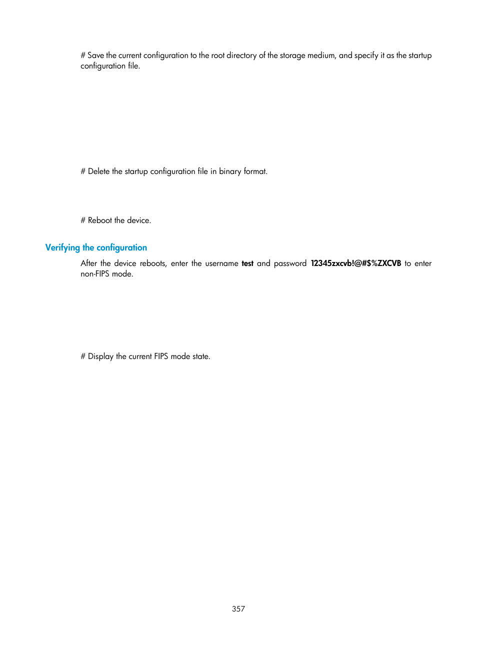 Verifying the configuration | H3C Technologies H3C S6300 Series Switches User Manual | Page 372 / 413