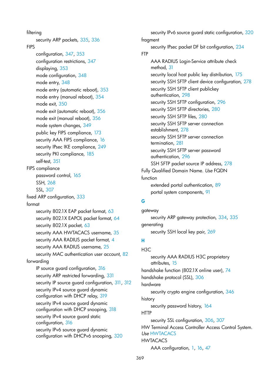 Fips | H3C Technologies H3C S6300 Series Switches User Manual | Page 384 / 413