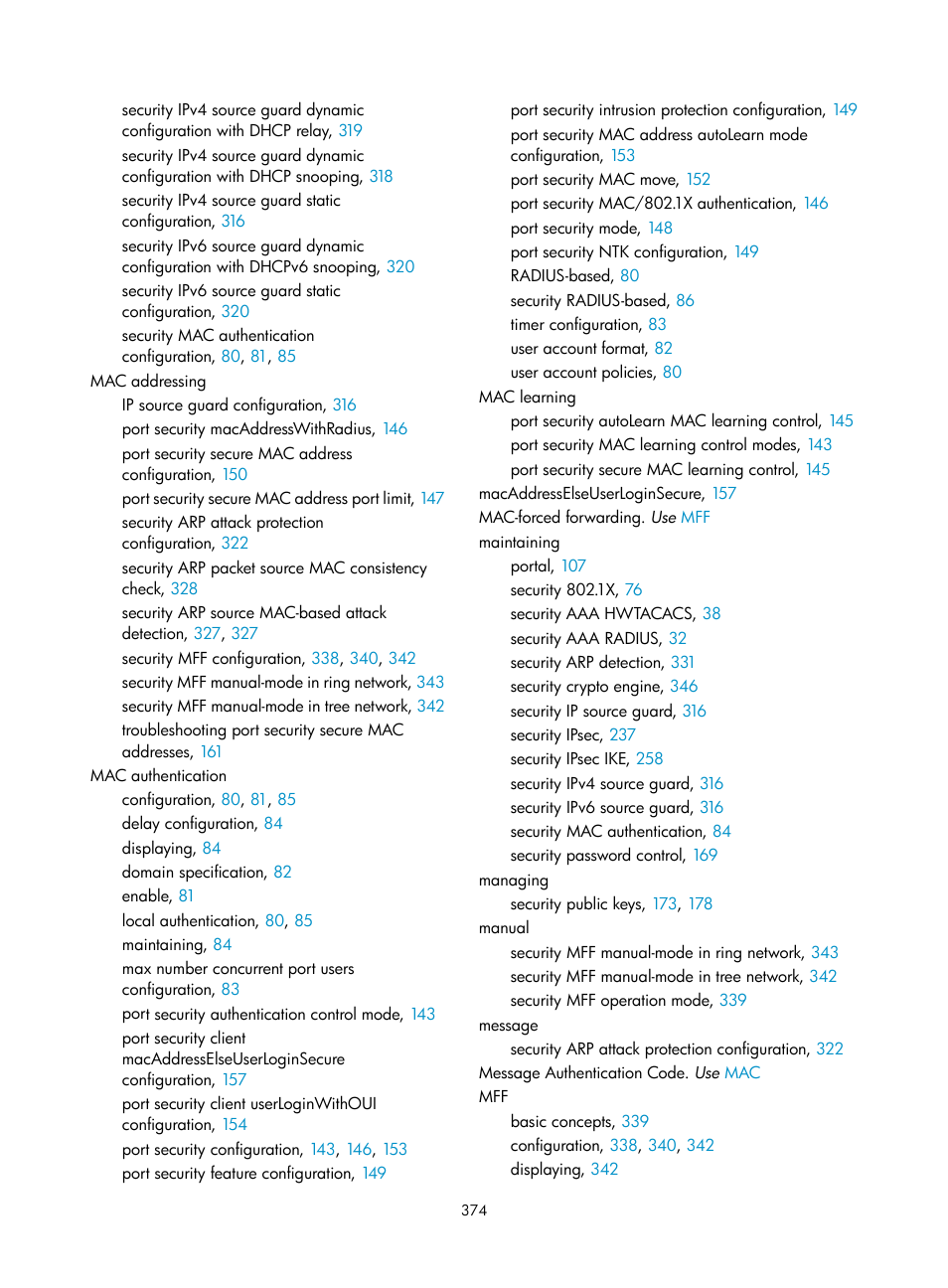 Mac authentication | H3C Technologies H3C S6300 Series Switches User Manual | Page 389 / 413