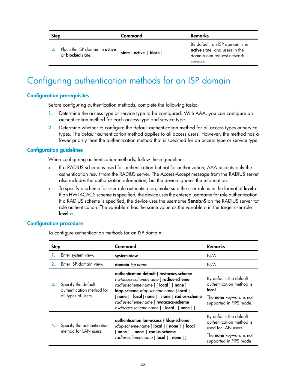 Configuration prerequisites, Configuration guidelines, Configuration procedure | H3C Technologies H3C S6300 Series Switches User Manual | Page 58 / 413