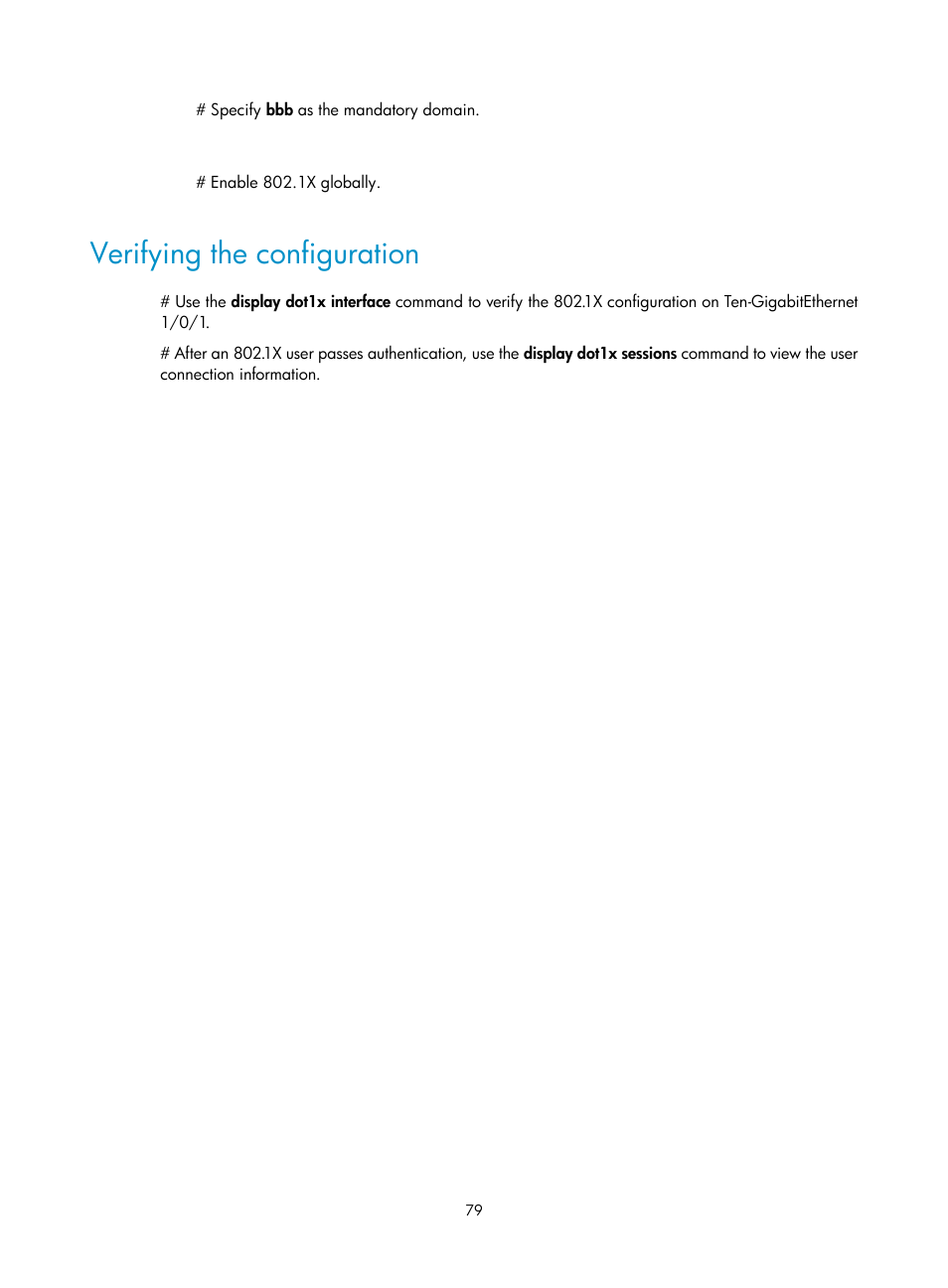 Verifying the configuration | H3C Technologies H3C S6300 Series Switches User Manual | Page 94 / 413