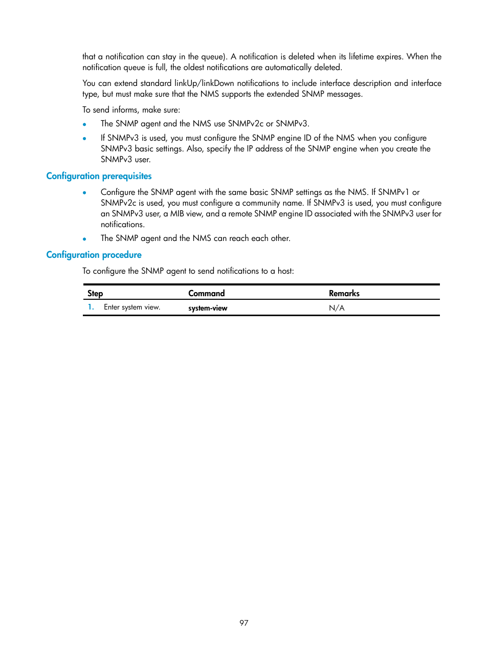 Configuration prerequisites, Configuration procedure | H3C Technologies H3C S6300 Series Switches User Manual | Page 110 / 306