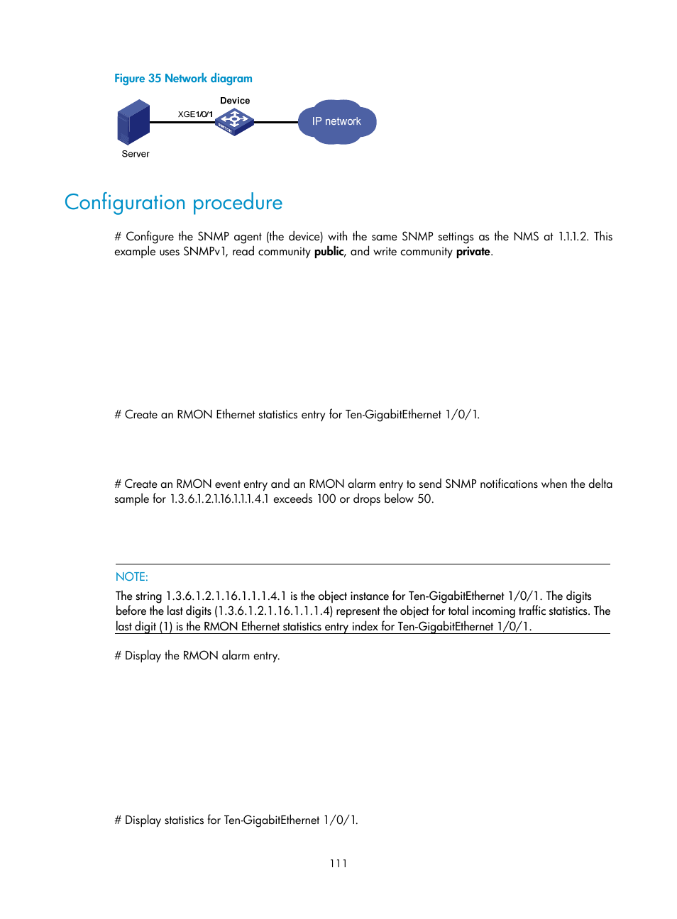 Configuration procedure | H3C Technologies H3C S6300 Series Switches User Manual | Page 124 / 306