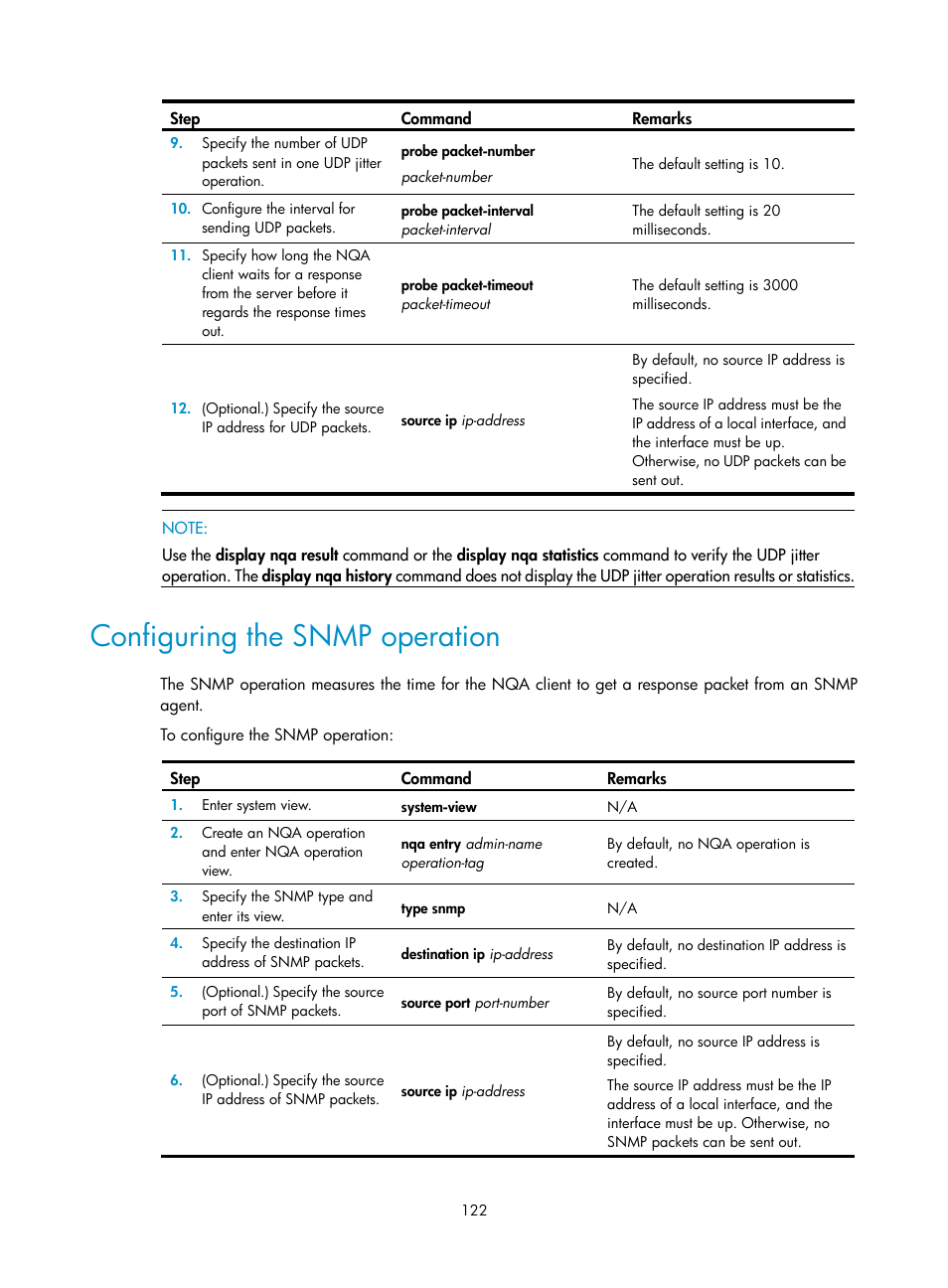 Configuring the snmp operation | H3C Technologies H3C S6300 Series Switches User Manual | Page 135 / 306