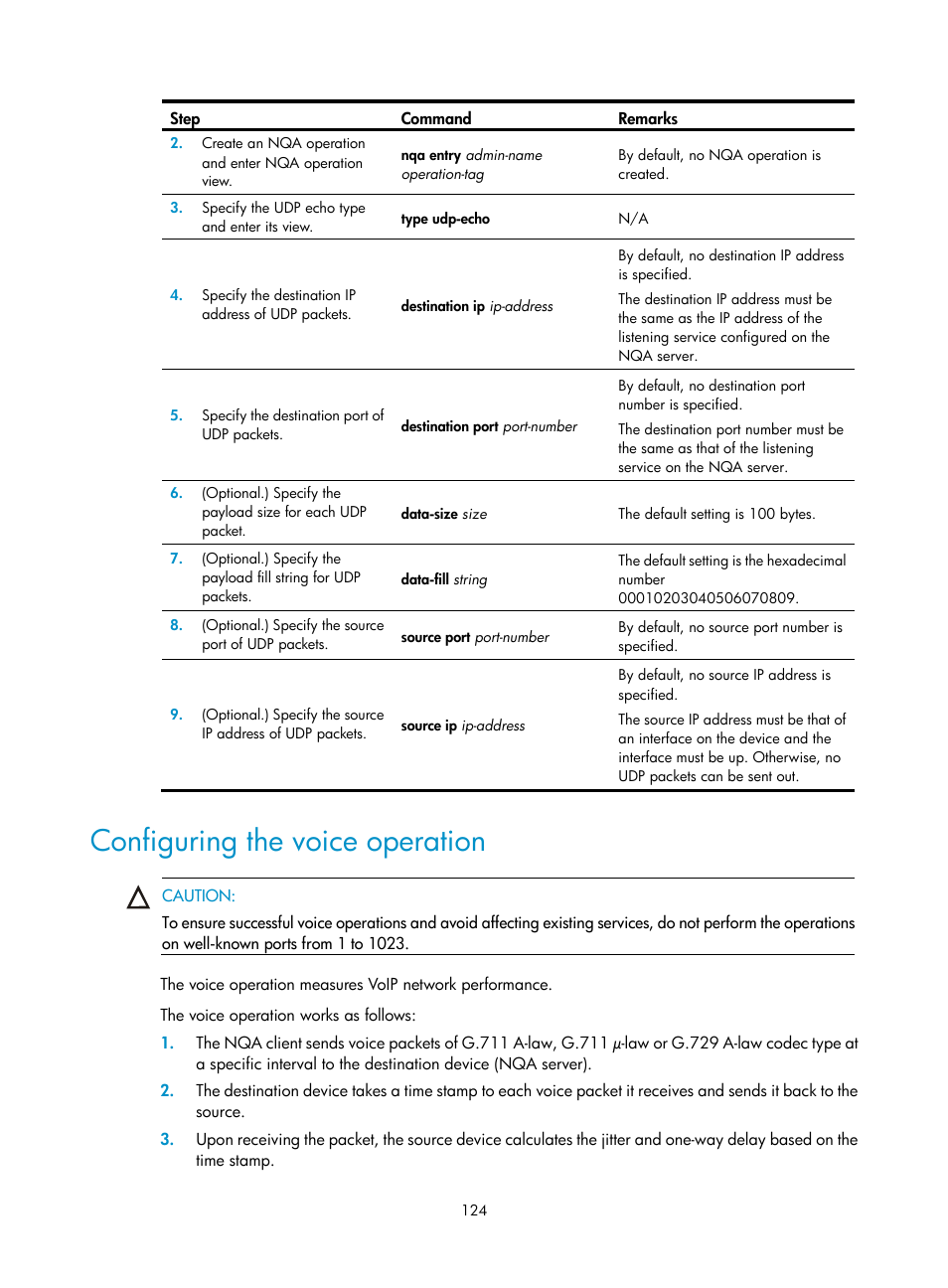 Configuring the voice operation, Configuring the, Voice operation | H3C Technologies H3C S6300 Series Switches User Manual | Page 137 / 306