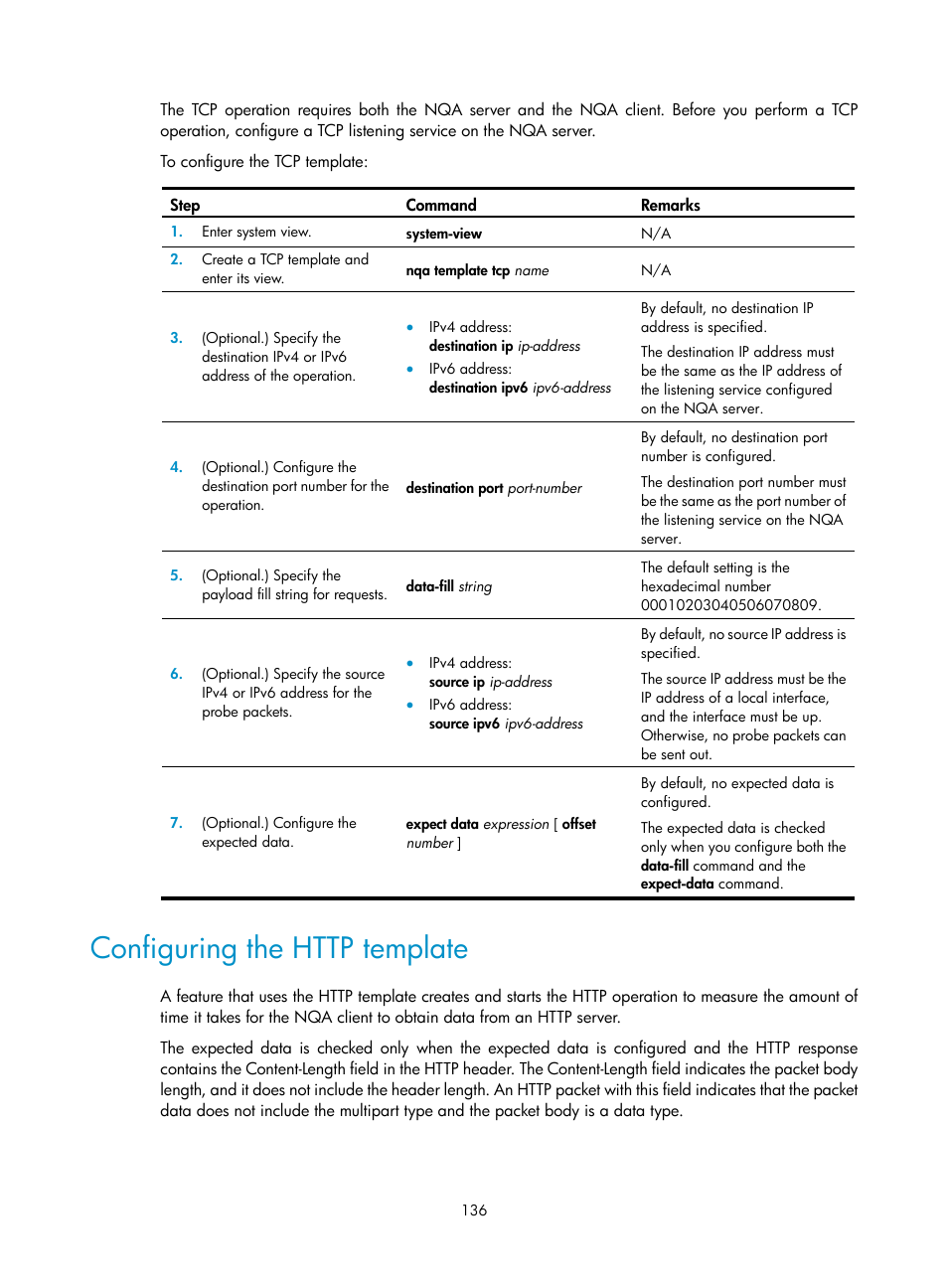 Configuring the http template | H3C Technologies H3C S6300 Series Switches User Manual | Page 149 / 306