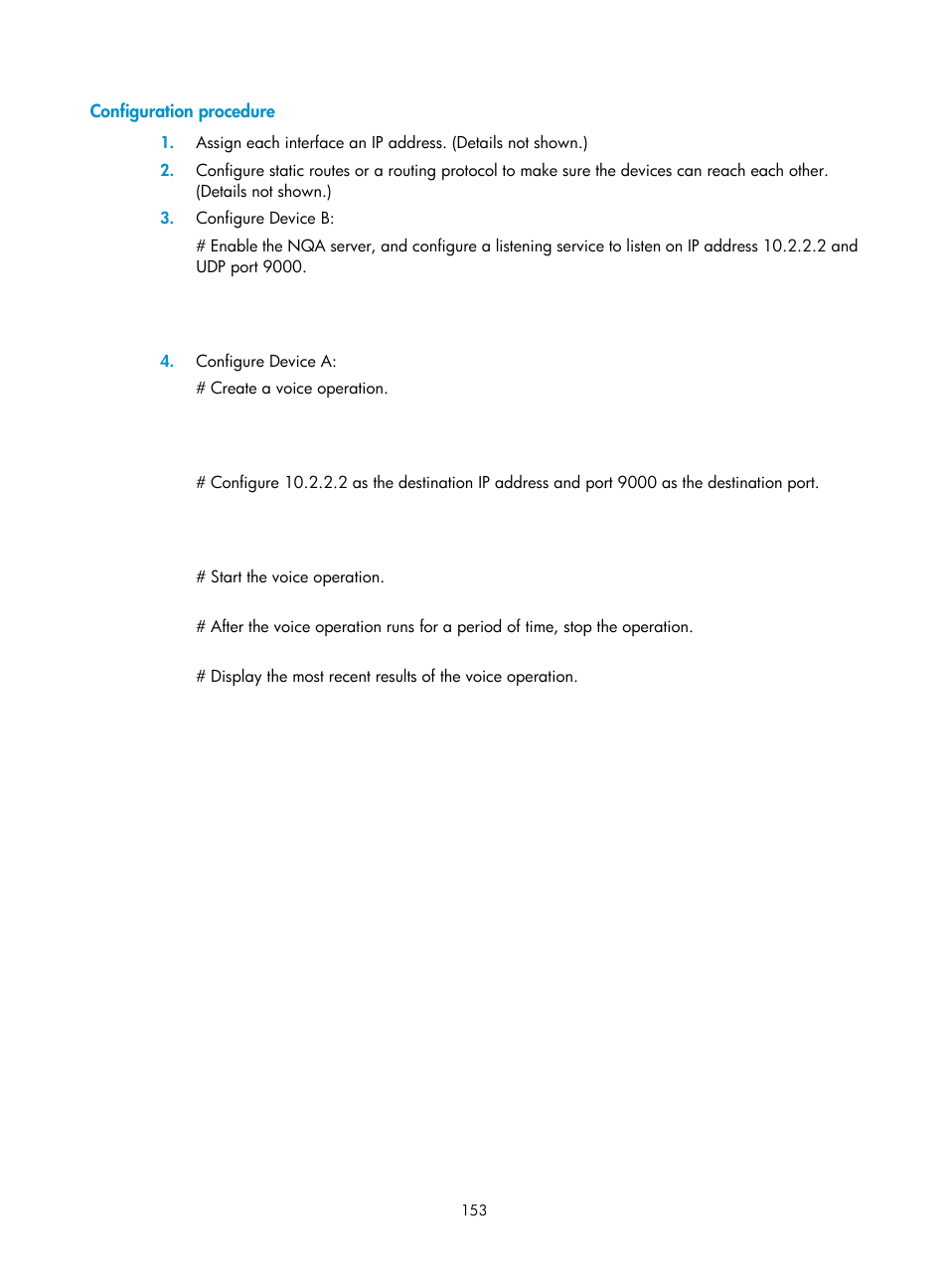 Configuration procedure | H3C Technologies H3C S6300 Series Switches User Manual | Page 166 / 306