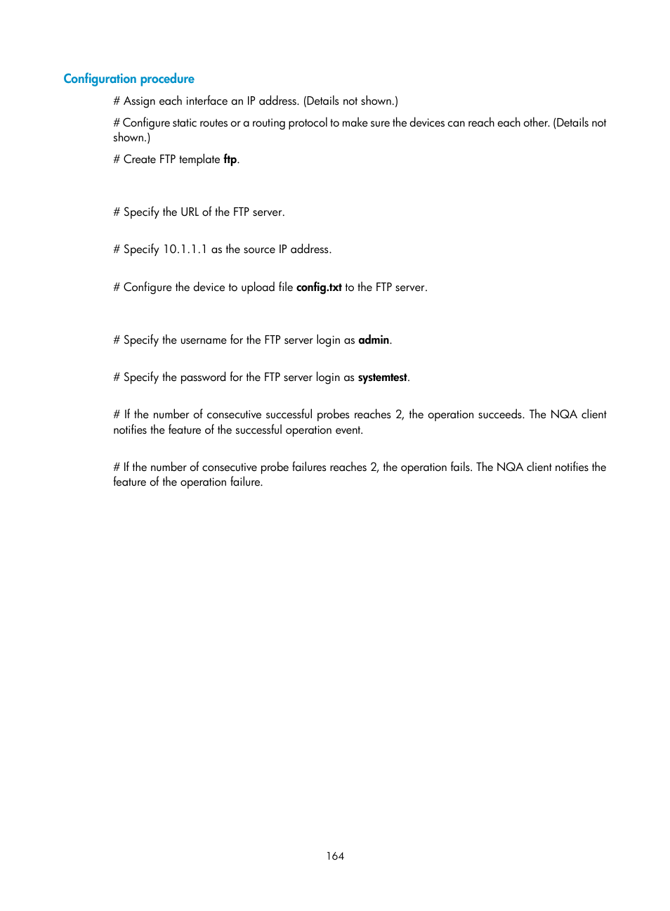 Configuration procedure | H3C Technologies H3C S6300 Series Switches User Manual | Page 177 / 306