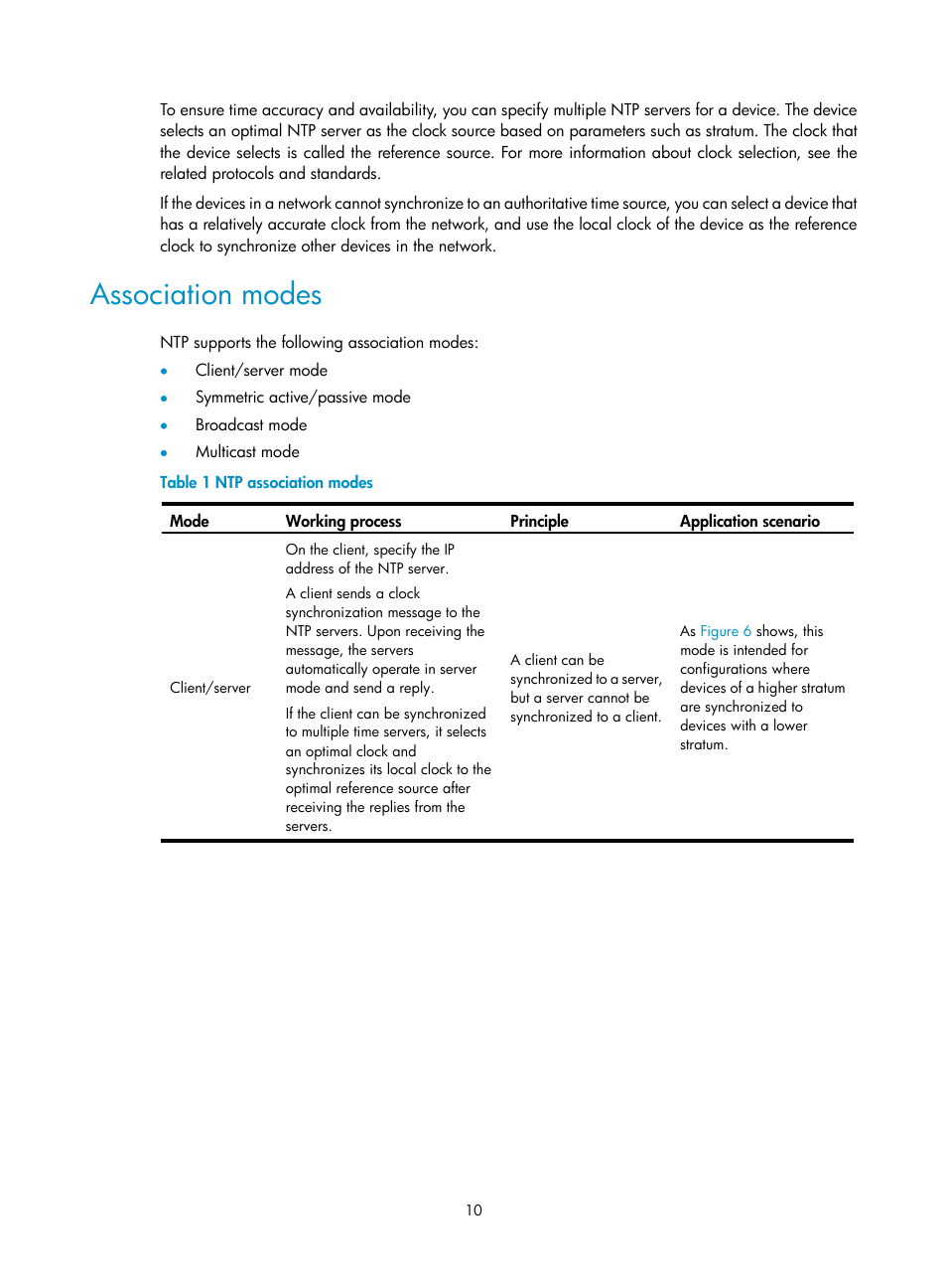 Association modes | H3C Technologies H3C S6300 Series Switches User Manual | Page 23 / 306