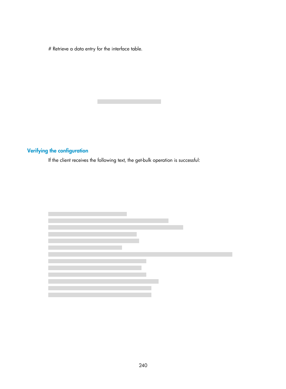 Verifying the configuration | H3C Technologies H3C S6300 Series Switches User Manual | Page 253 / 306