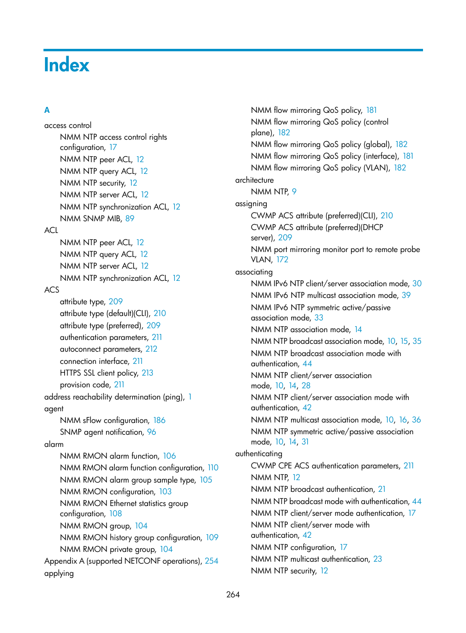 Index | H3C Technologies H3C S6300 Series Switches User Manual | Page 277 / 306