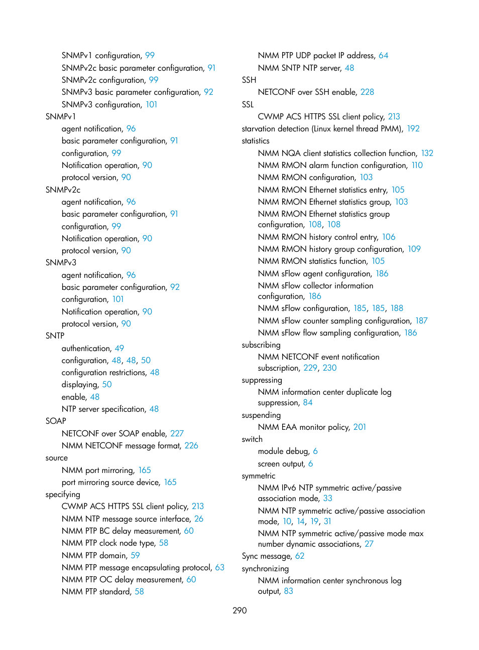 Sntp | H3C Technologies H3C S6300 Series Switches User Manual | Page 303 / 306