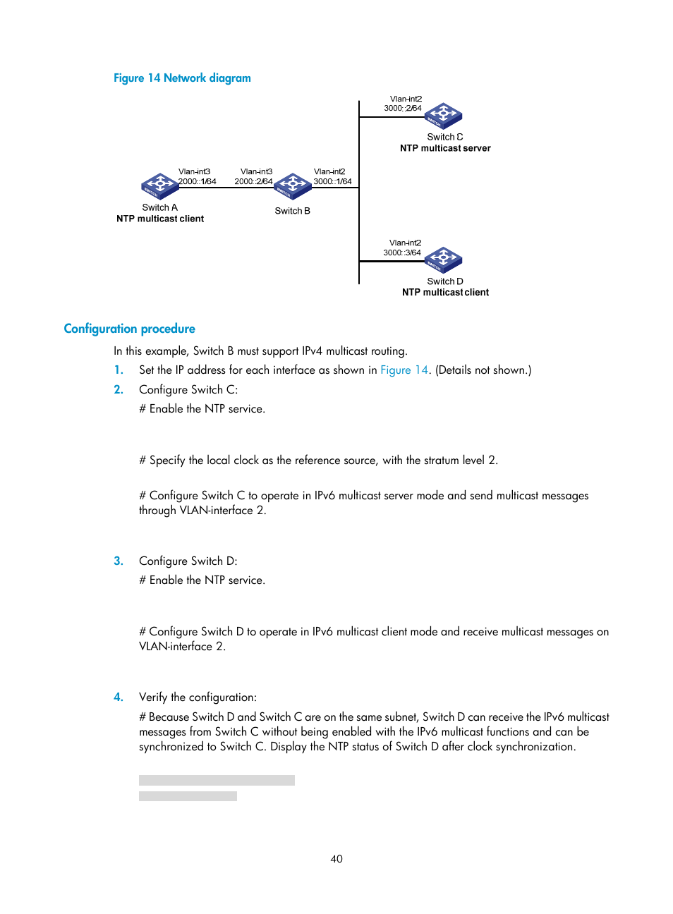 Configuration procedure | H3C Technologies H3C S6300 Series Switches User Manual | Page 53 / 306