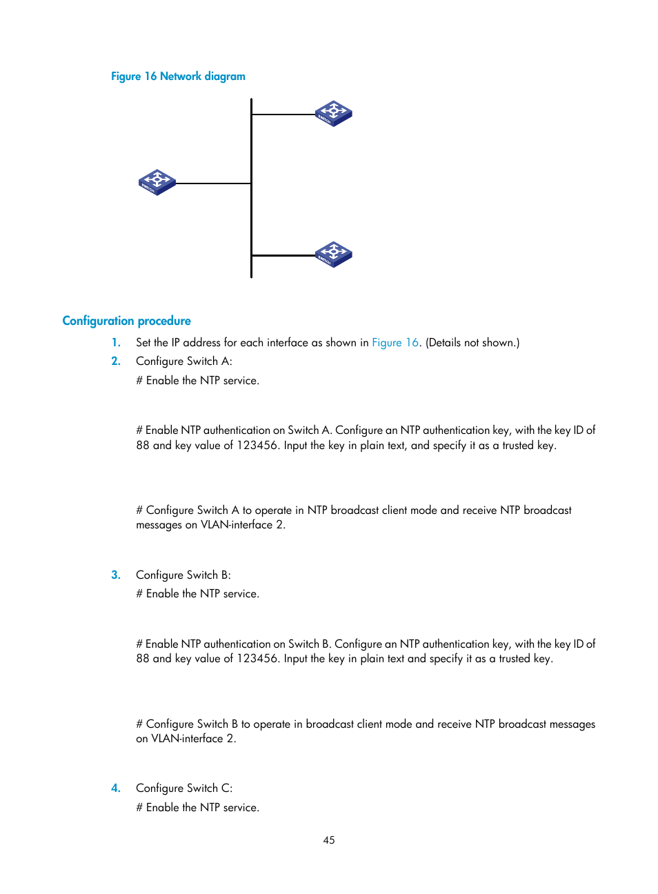 Configuration procedure | H3C Technologies H3C S6300 Series Switches User Manual | Page 58 / 306