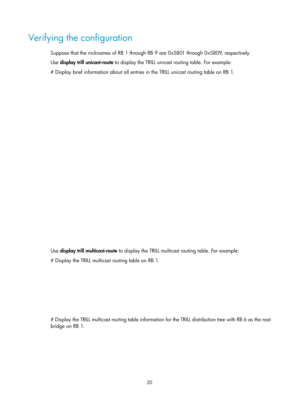 Verifying the configuration | H3C Technologies H3C S6300 Series Switches User Manual | Page 27 / 31