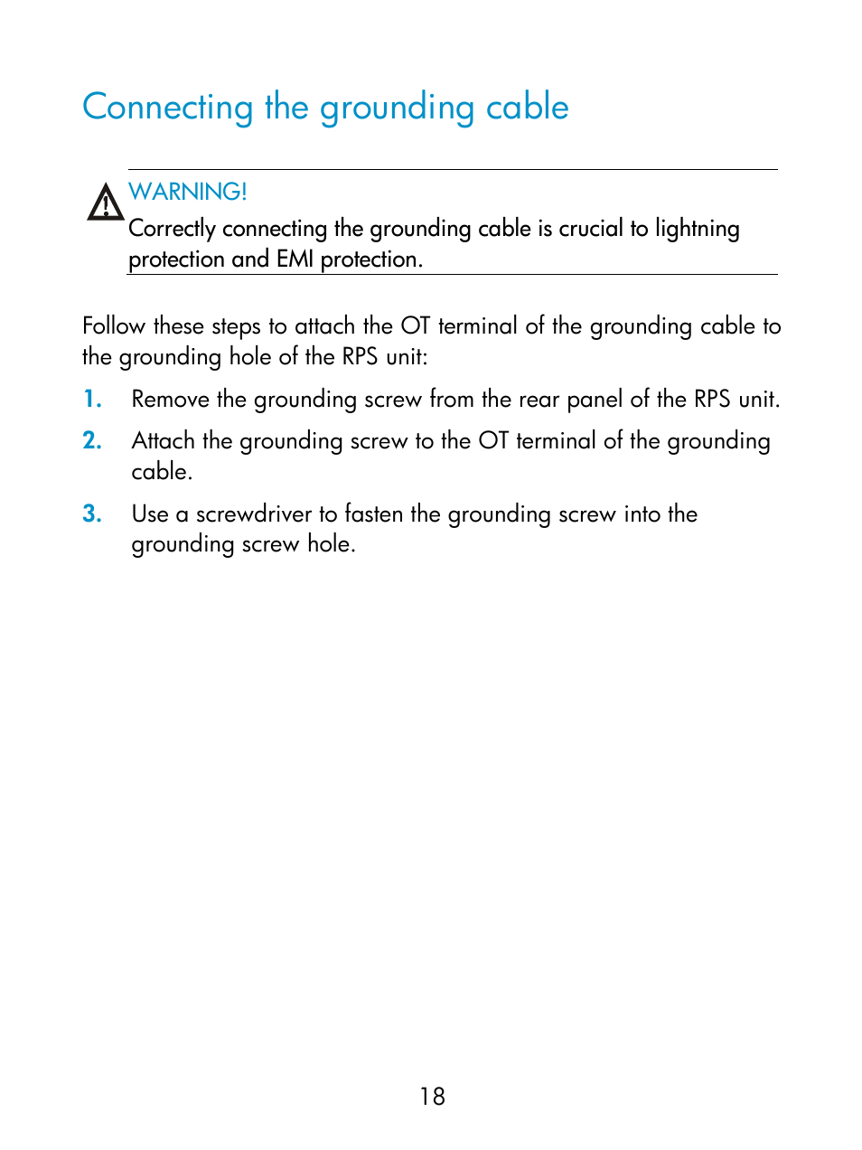 Connecting the grounding cable | H3C Technologies H3C S5800 Series Switches User Manual | Page 22 / 27