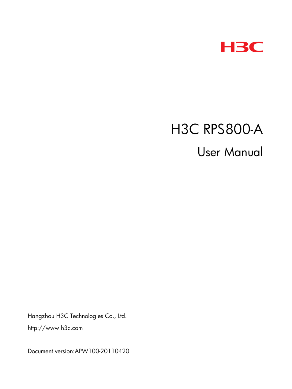 H3C Technologies H3C S5800 Series Switches User Manual | 17 pages