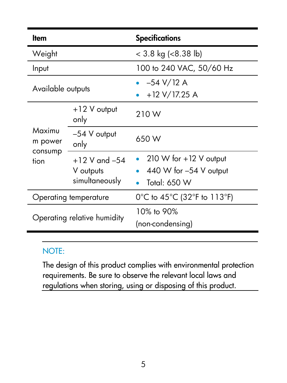 H3C Technologies H3C S5800 Series Switches User Manual | Page 9 / 17