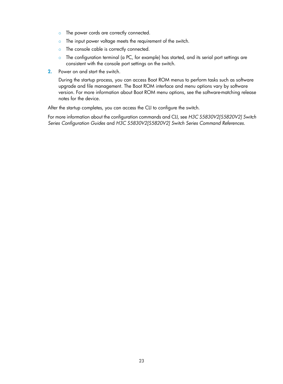 H3C Technologies H3C S5820V2 Series Switches User Manual | Page 31 / 67