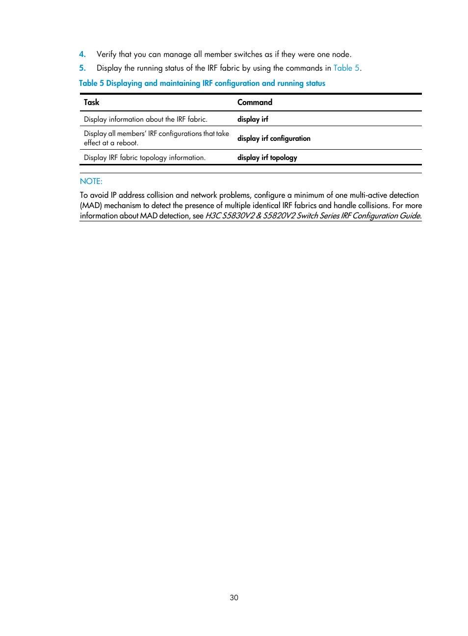 H3C Technologies H3C S5820V2 Series Switches User Manual | Page 38 / 67