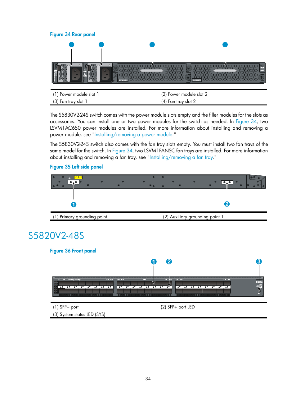 S5820v2-48s | H3C Technologies H3C S5820V2 Series Switches User Manual | Page 42 / 67