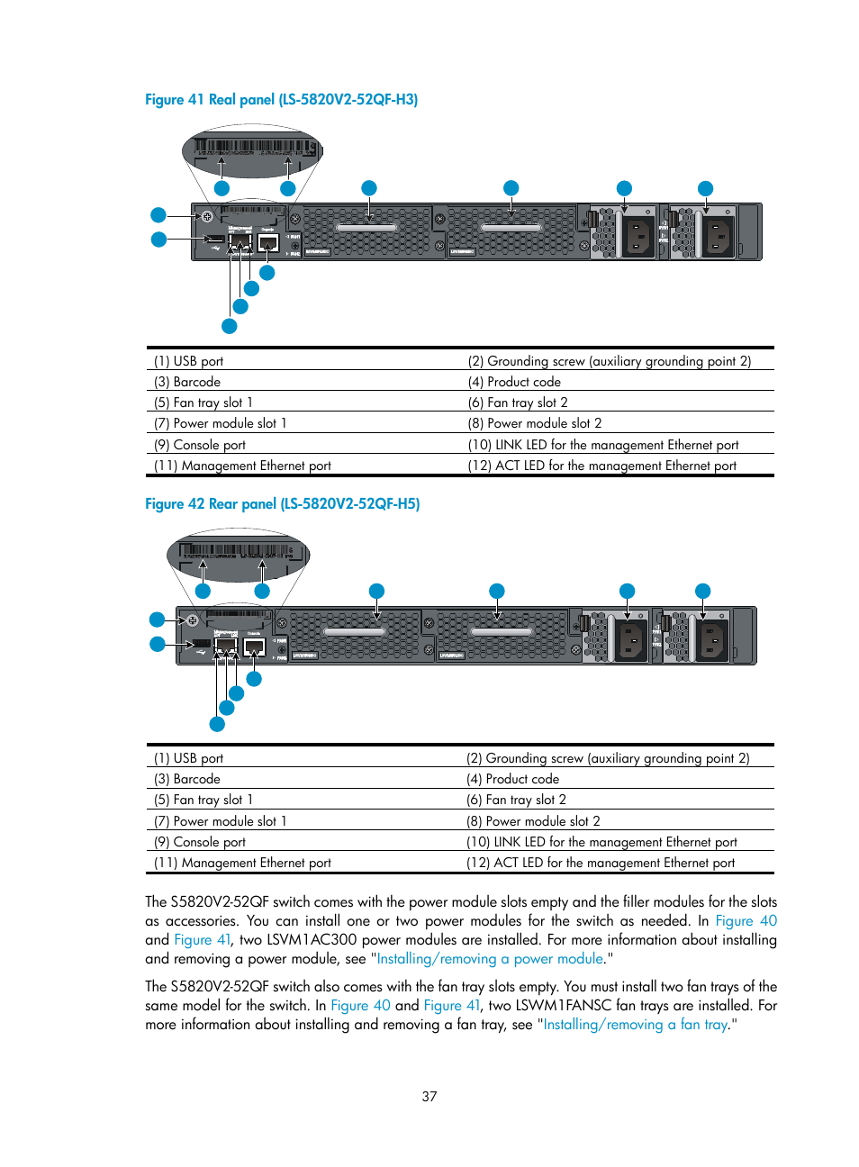 H3C Technologies H3C S5820V2 Series Switches User Manual | Page 45 / 67