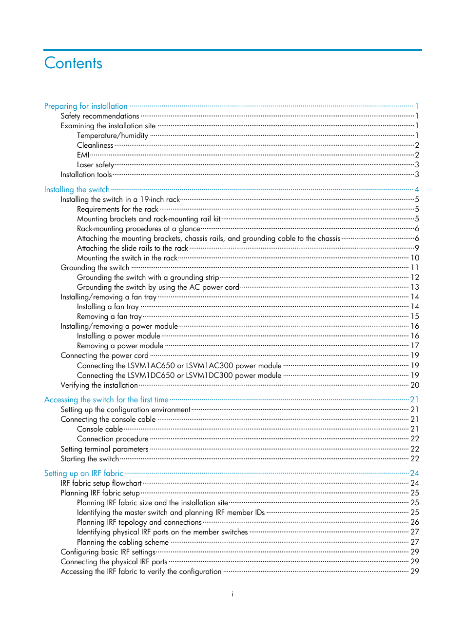 H3C Technologies H3C S5820V2 Series Switches User Manual | Page 7 / 67