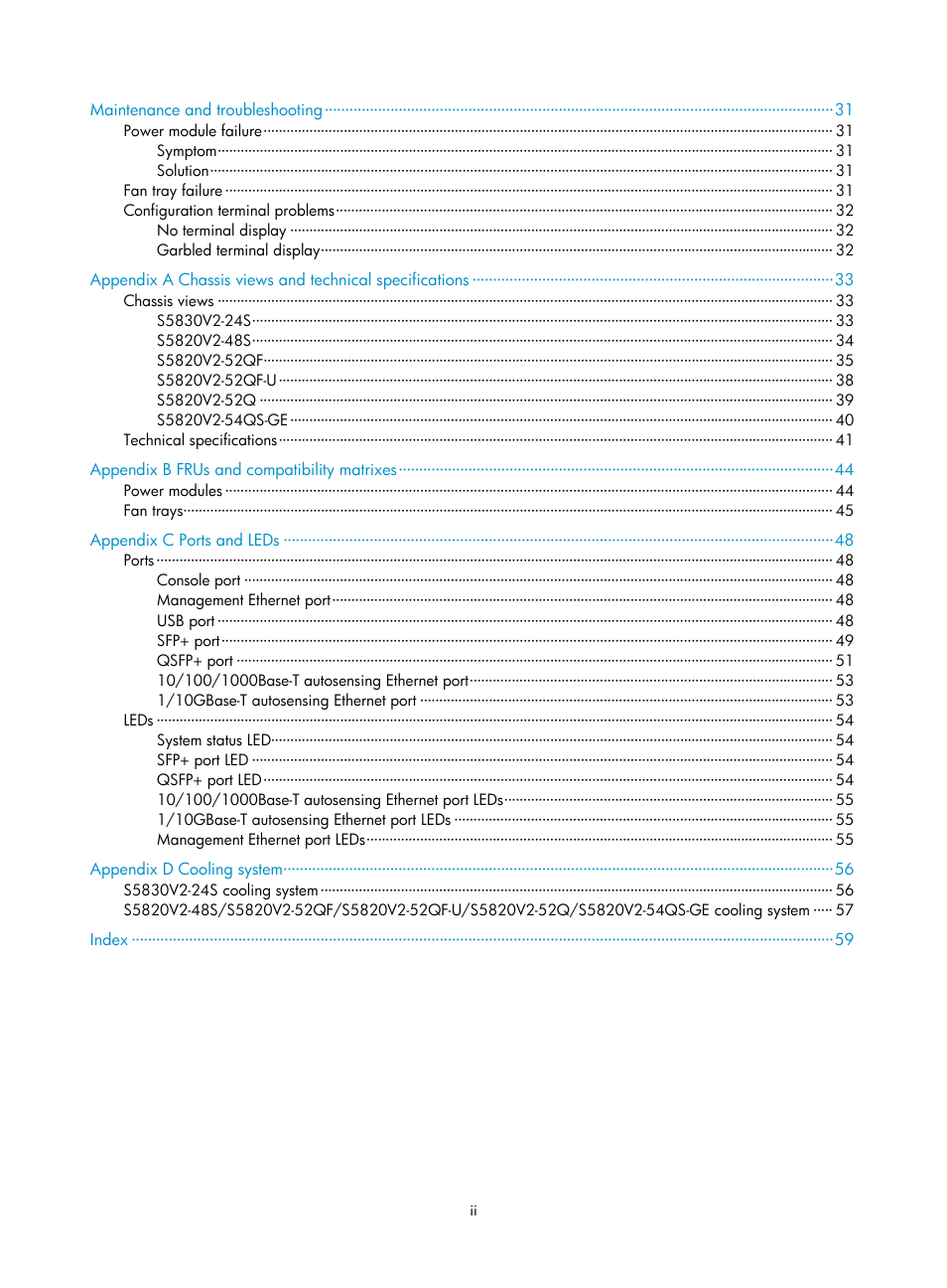 H3C Technologies H3C S5820V2 Series Switches User Manual | Page 8 / 67