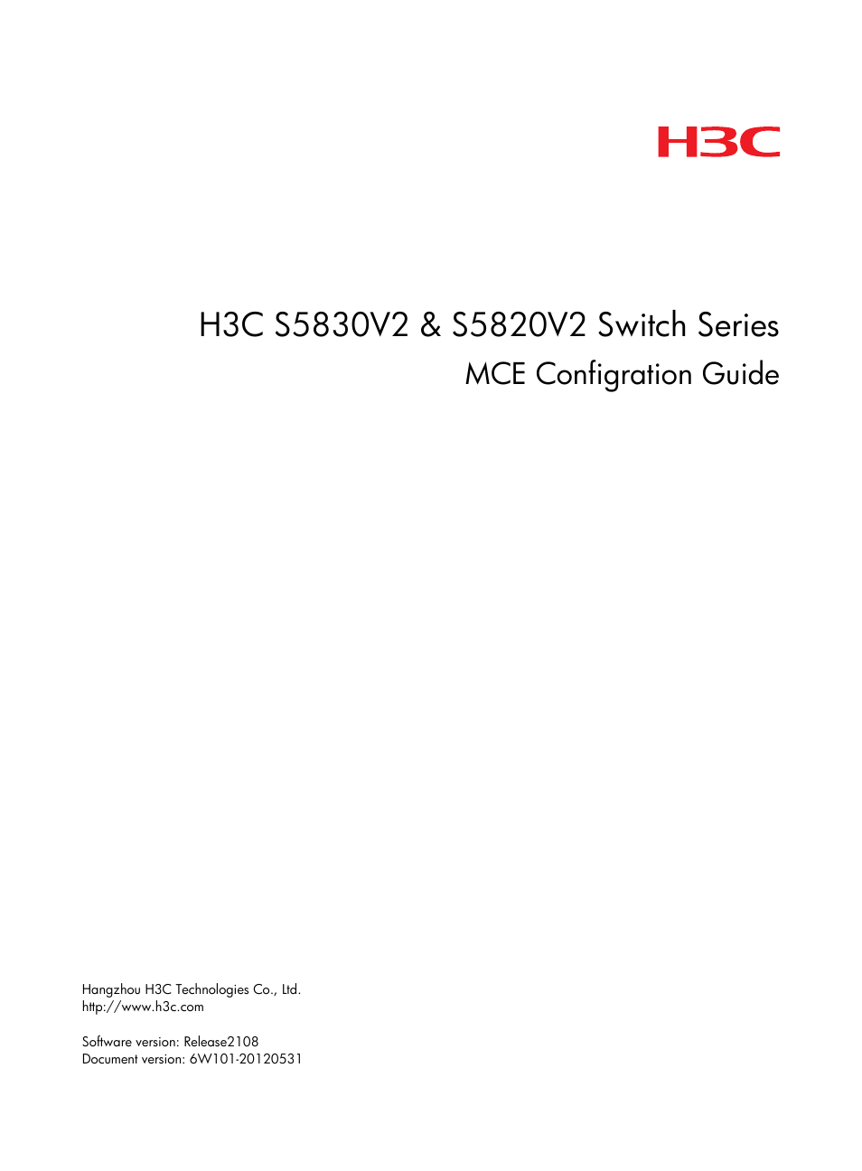 H3C Technologies H3C S5820V2 Series Switches User Manual | 29 pages